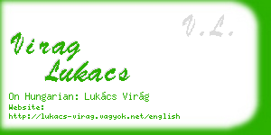 virag lukacs business card